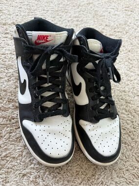 Nike Black and White High Dunks